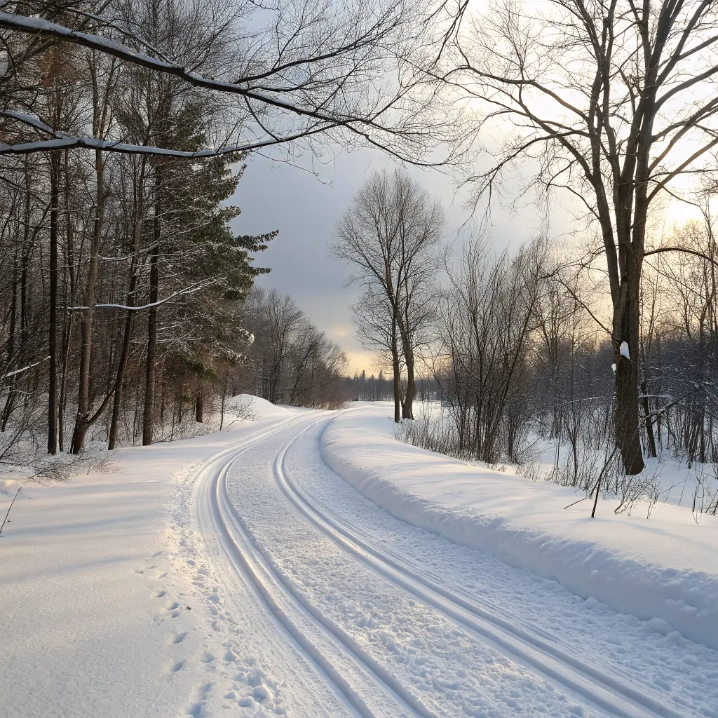 Beautiful cross-country ski track
