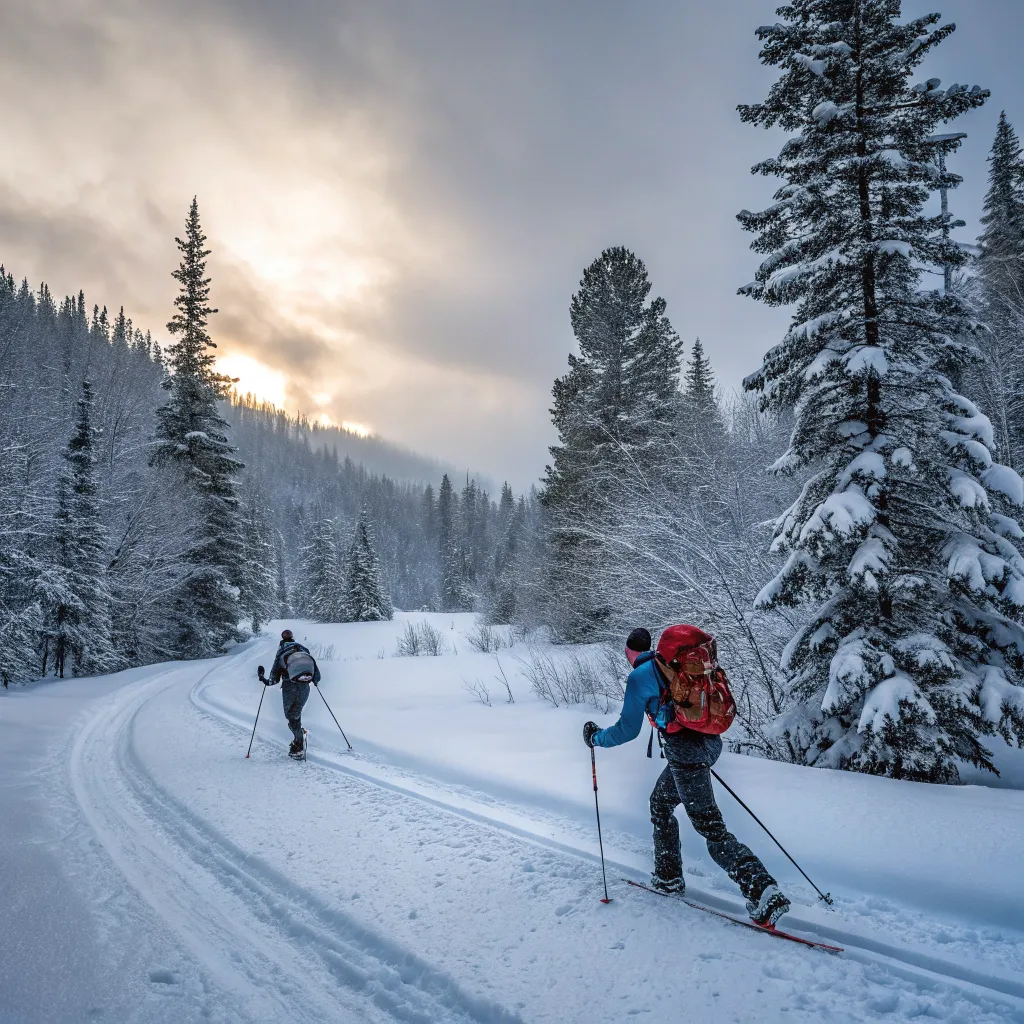 Cross-country skiing adventure